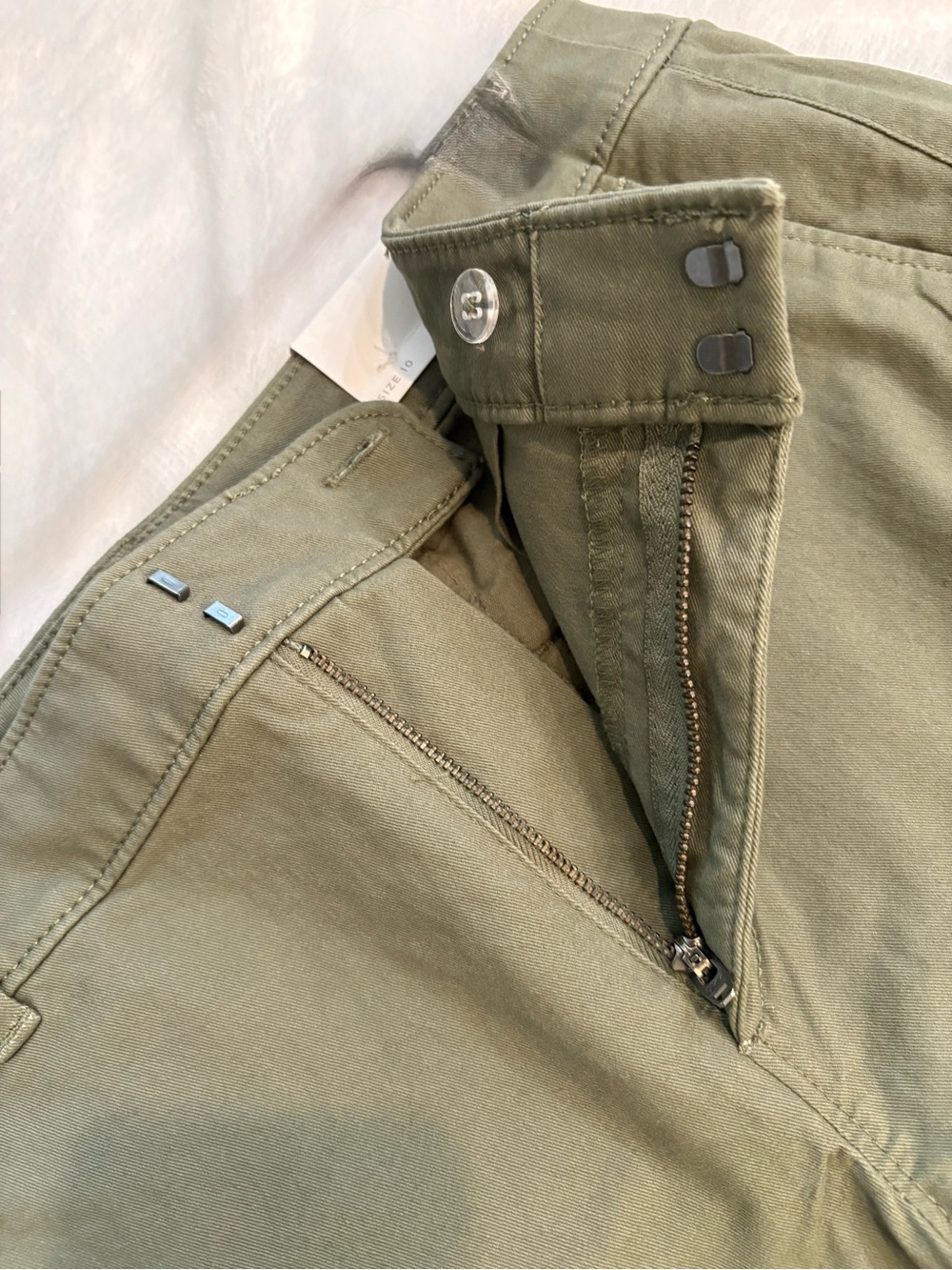 LOFT Olive Green Cuffed Bermuda Shorts - Picture 10 of 11